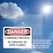 Signmission Flammable Material No Smoking Or Open Flames Danger Sign, Plastic, 14in W x 10in L, 2PK OS-2PACK-DS-P-1014-L-19370 - alternate 2